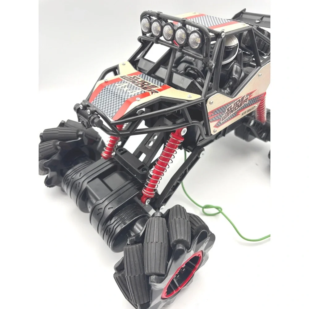 New Bright Slide Winder 4x4 RC Monster Truck Black Red Gold Roll Cage Toy